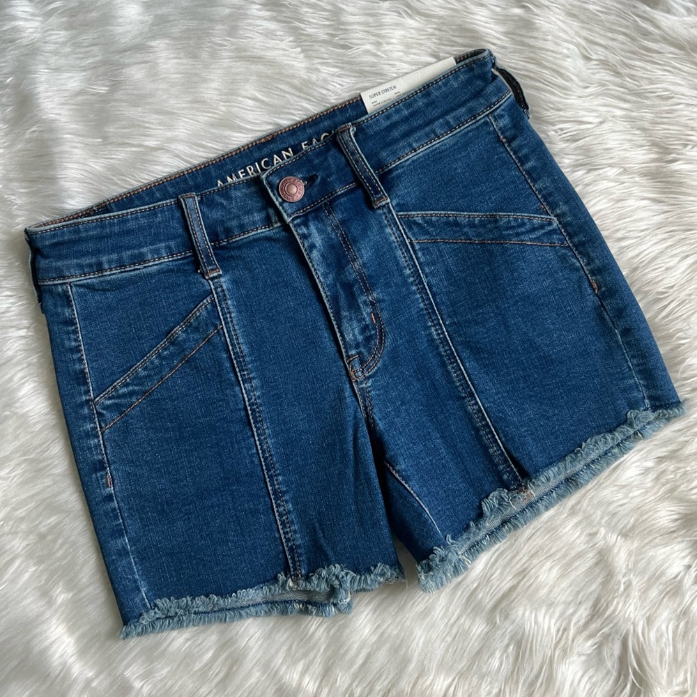 AEO MIDI SHORT • SUPER STRETCH • BLUE JEAN